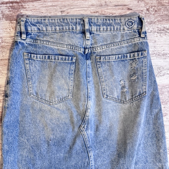 PTCL Nordstrom Distressed Denim Maxi Skirt Women’s Size Medium‎ NWOT - Picture 6 of 10